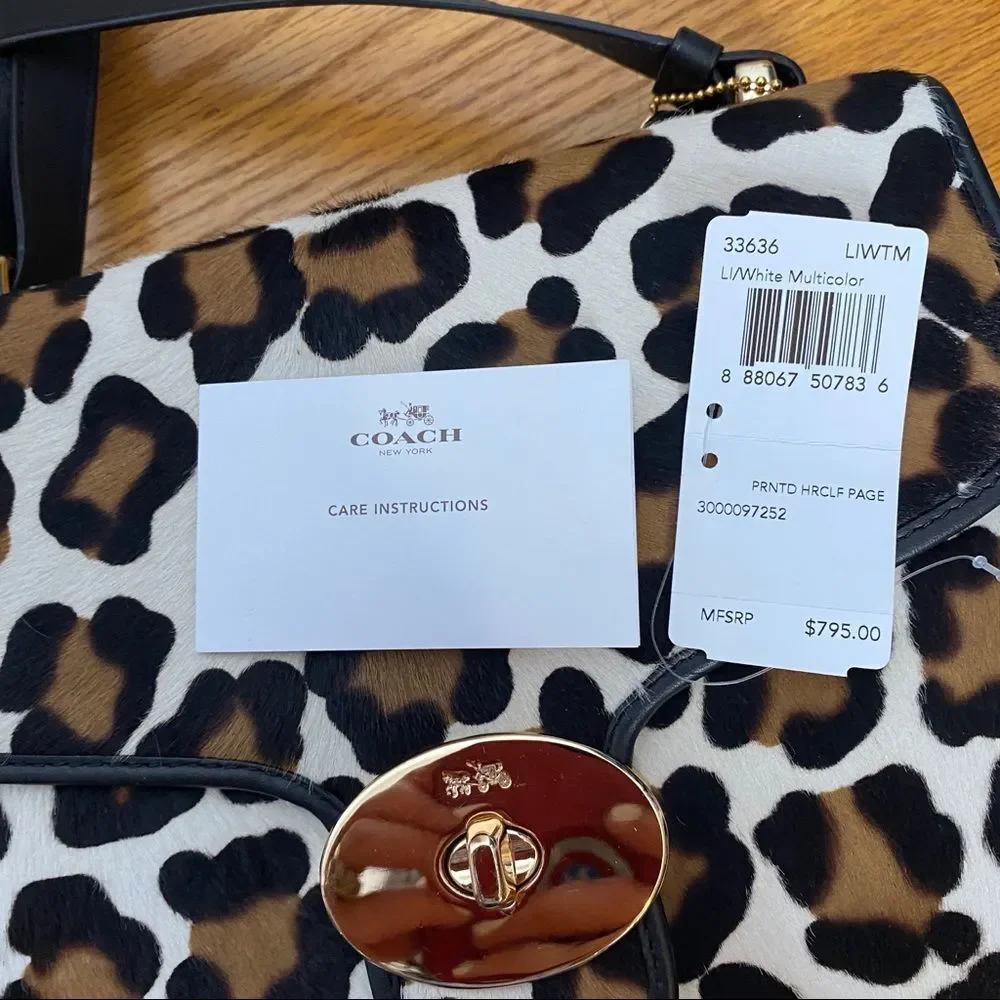 Coach Page Shoulder Bag in Ocelot Printed Haircalf F33636 Excellent cond… - Picture 14 of 14